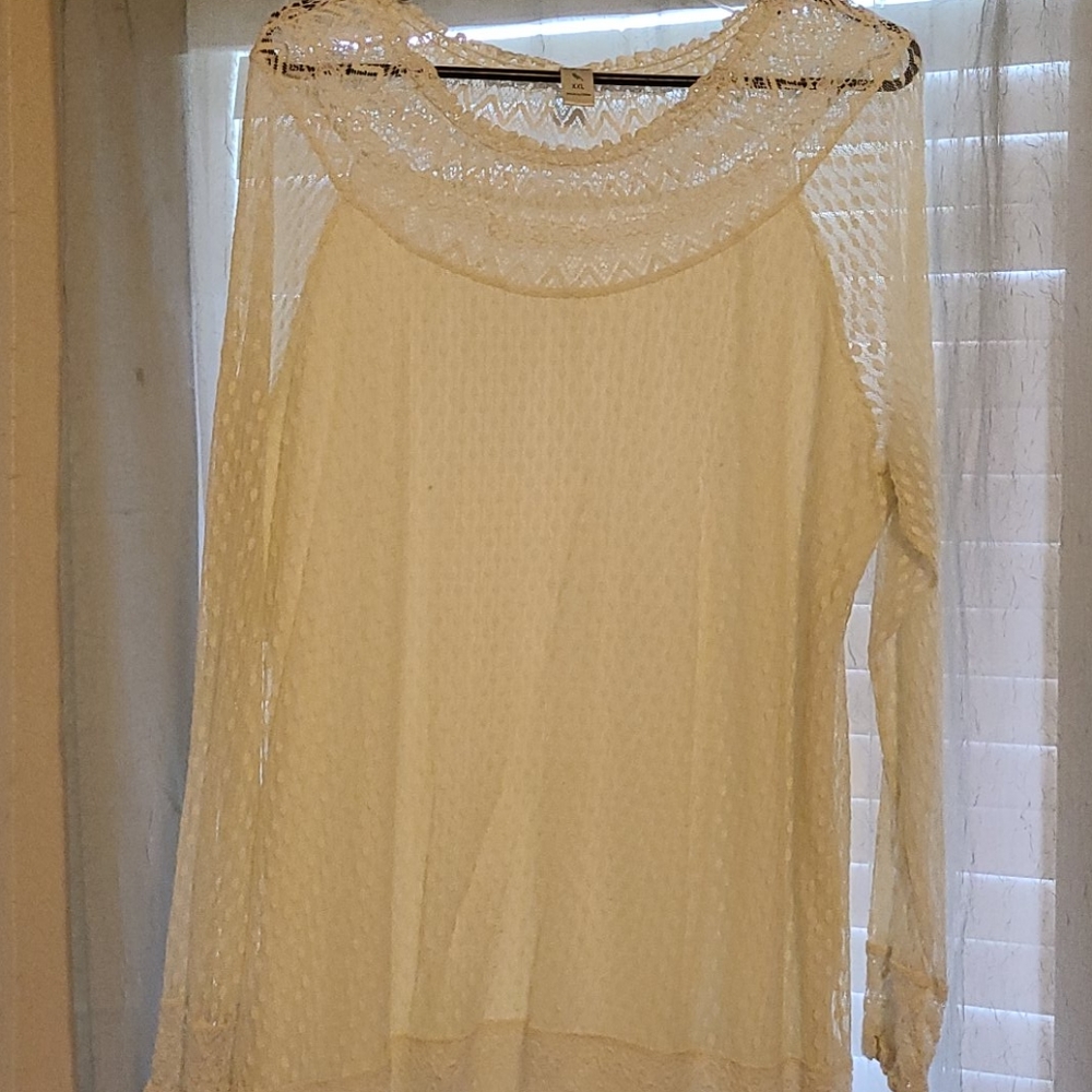 Lace, off the shoulder top